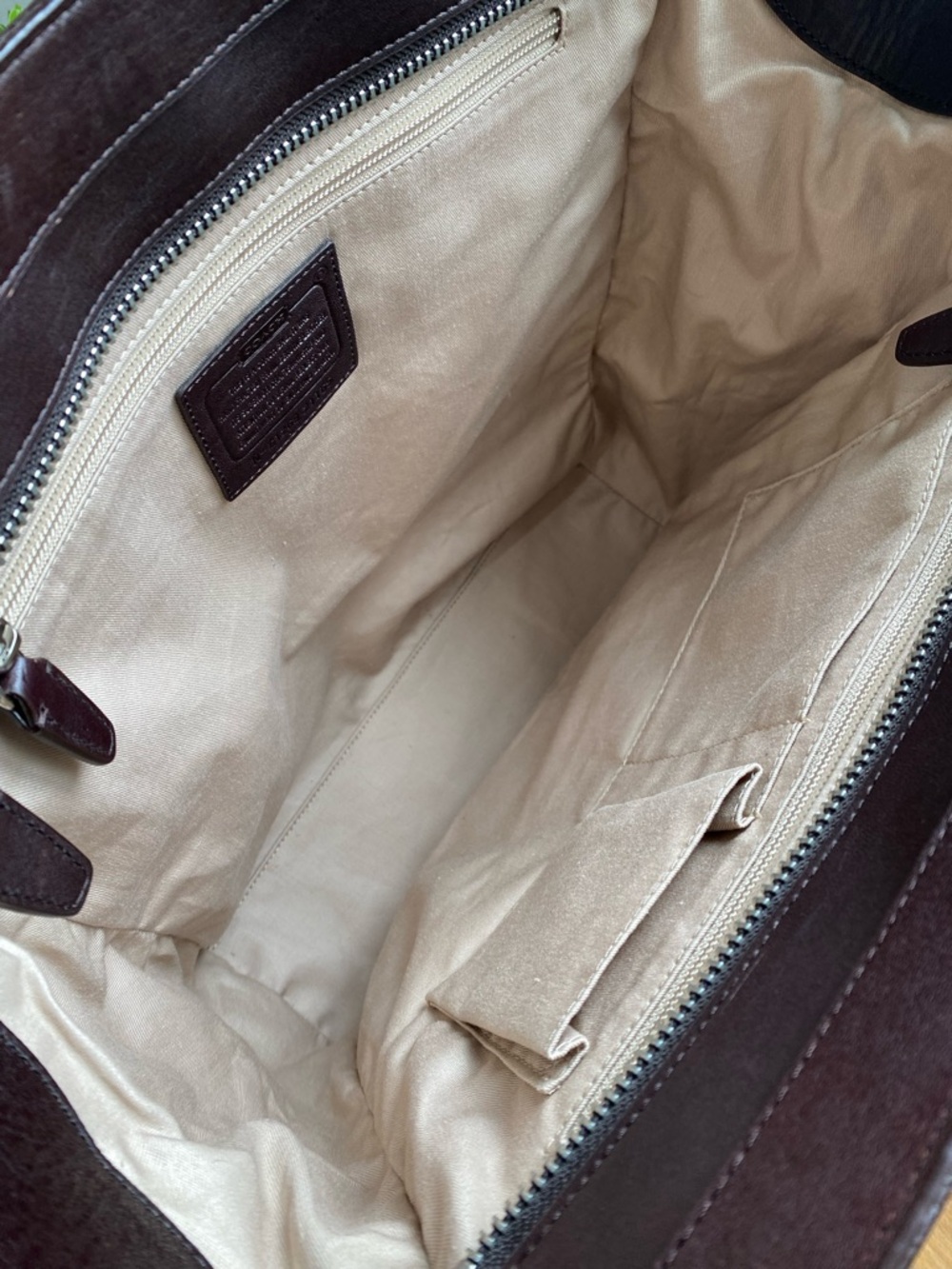 Coach XL Legacy HairCalf Ocelet North South Tote Bag - Picture 15 of 17